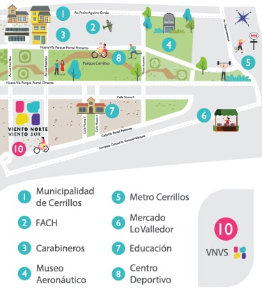 Mapa - Viento Norte y Sur